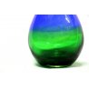 VASO a GOCCIA VETRO MURANO BICOLORE VERDE BLU GLASS VENICE MID CENTURY   