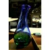 VASO a GOCCIA VETRO MURANO BICOLORE VERDE BLU GLASS VENICE MID CENTURY   