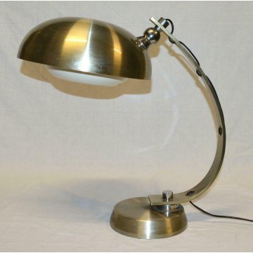 LAMPADA TAVOLO ALLUMINIO SATINATO 1960-70 ARREDOLUCE SPACE AGE LAMP VINTAGE  