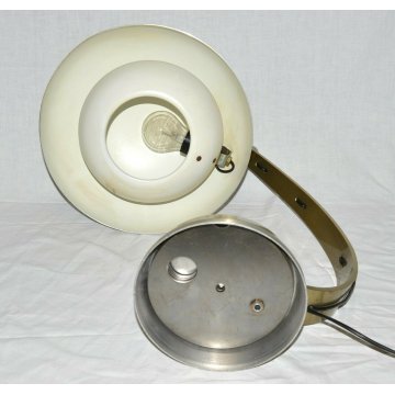 LAMPADA TAVOLO ALLUMINIO SATINATO 1960-70 ARREDOLUCE SPACE AGE LAMP VINTAGE  