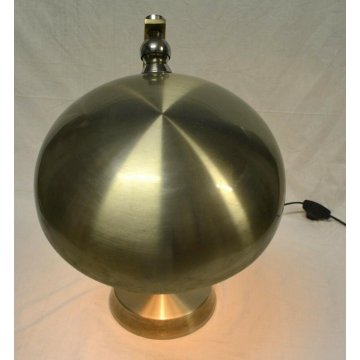 LAMPADA TAVOLO ALLUMINIO SATINATO 1960-70 ARREDOLUCE SPACE AGE LAMP VINTAGE  