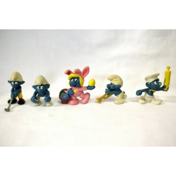 LOTTO 12 pz PUFFI  Personaggi SMURF FIGURES COLLECTION TOYS ANNI '70/'80 VINTAGE