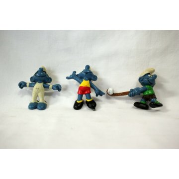 LOTTO 12 pz PUFFI  Personaggi SMURF FIGURES COLLECTION TOYS ANNI '70/'80 VINTAGE