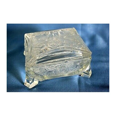 ANTICO SCRIGNO LIBERTY SCATOLA BOX GIOIELLI CARAMELLE 900 Molato CRISTALLO TRUS