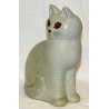 SCULTURA GATTO Lisa Larson Cat Grey GUSTAVBERGER STUDIO HAND Sweden 1975 CAT h21