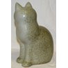 SCULTURA GATTO Lisa Larson Cat Grey GUSTAVBERGER STUDIO HAND Sweden 1975 CAT h21