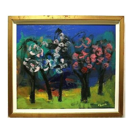 GRANDE QUADRO DIPINTO G. Rodolfo D'Accardi ASTRATTO MATERICO POSTESPRESSIONISTA 