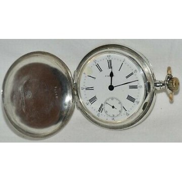 RARO ANTICO OROLOGIO TASCA Paul Moser ARGENTO epoca 900 OLD SILVER POCKET WATCH