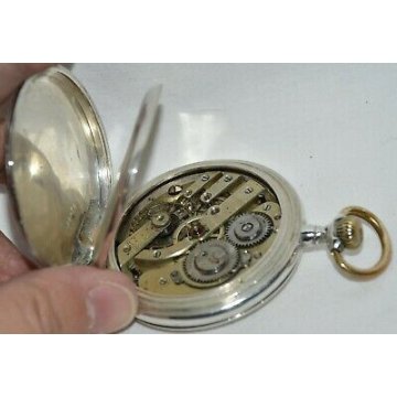 RARO ANTICO OROLOGIO TASCA Paul Moser ARGENTO epoca 900 OLD SILVER POCKET WATCH