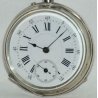 ANTICO OROLOGIO TASCA Cylindre 43 mm. ARGENTO epoca 900 OLD SILVER POCKET WATCH