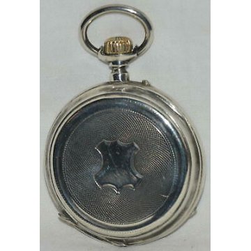 ANTICO OROLOGIO TASCA Cylindre 43 mm. ARGENTO epoca 900 OLD SILVER POCKET WATCH