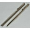 PARURE PENNA Stilografica & Sfera ARGENTO 925 NEW FOUNTAIN PEN + BALLPOINT PEN