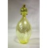 BOTTIGLIA PROFUMO DESIGN Parisvetro VETRO SOFFIATO con TAPPO GIALLO GLASS BOTTLE