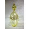 BOTTIGLIA PROFUMO DESIGN Parisvetro VETRO SOFFIATO con TAPPO GIALLO GLASS BOTTLE