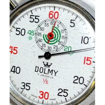 Cronometro DOLMY vintage manuale 50m 1/5 secondo sport football hockey epoca OLD