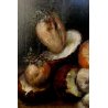 ANTICO QUADRO OLIO TAVOLA NATURA MORTA AUTUNNO FUNGHI PORCINI BROCCA '900 