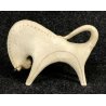 TORO FIRMATO GAMBONE ITALY DESIGN 1970 SCULTURA VOLUME CERAMICA BULL FUTURISTA 