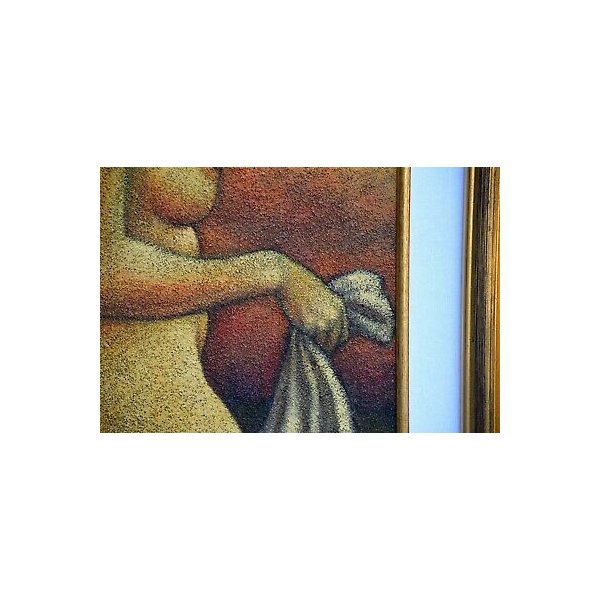 Quadro olio su tela Donna con conchiglia A. Sciacca - Il Rigattiere