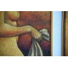ANTICO QUADRO L. Caizzi DIPINTO OLIO TELA Belgirate 1984 NUDO DONNA FELLINIANA