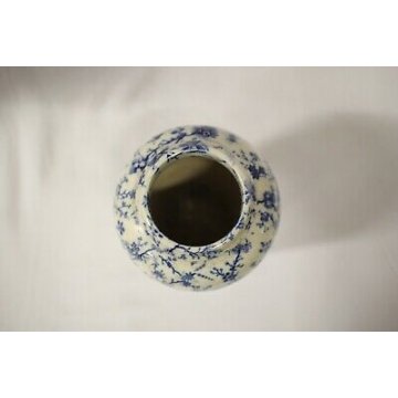 ANTICO INALATORE VASO CERAMICA ACME Hockins Inhaler BLU FLORAL DECORATIONS 1890