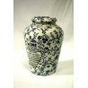 ANTICO INALATORE VASO CERAMICA ACME Hockins Inhaler BLU FLORAL DECORATIONS 1890