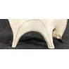 TORO FIRMATO GAMBONE ITALY DESIGN 1970 SCULTURA VOLUME CERAMICA BULL FUTURISTA 