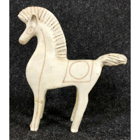 CAVALLINO FIRMATO GAMBONE ITALY DESIGN 1970 SCULTURA VOLUME CERAMICA FUTURISTA 