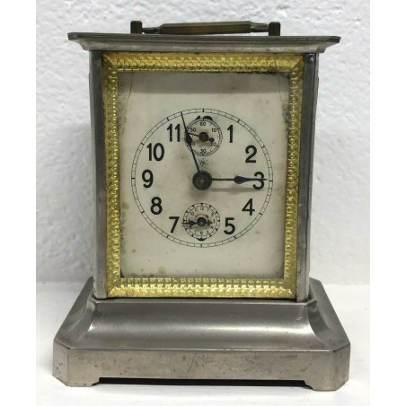 ANTICO OROLOGIO TAVOLO OFFICIER JUNGHANS EPOCA 800 OLD CLOCK FUNZIONANTE CHIAVE 