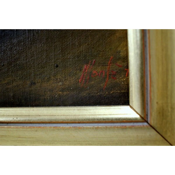 ANTICO PICCOLO QUADRO FOTOGRAFIA RITRATTO UOMO CORNICE LEGNO