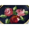 SPILLA MICRO MOSAICO MINIATURA PUNTO CROCE ROSE crosstitch CAMEO FLOREALE OVALE