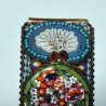 ANTICO MICRO MOSAICO CIONDOLO SPILLA FERMAGLIO pietre dure MINIATURA 3D FLOREALE