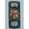 ANTICO MICRO MOSAICO CIONDOLO SPILLA FERMAGLIO pietre dure MINIATURA 3D FLOREALE