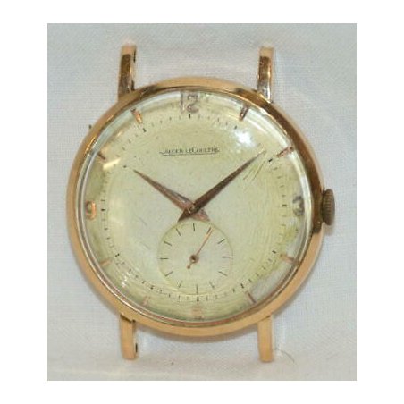 ANTICO OROLOGIO POLSO Jaeger Le Coultre MECCANICO anni 60 ORO 18k OLD GOLD WATCH