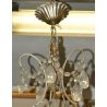 ANTICO LAMPADARIO Maria Teresa CRISTALLO Boemia 900 LEGNO ORO OLD HANGING LAMP