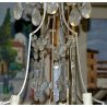 ANTICO LAMPADARIO Maria Teresa CRISTALLO Boemia 900 LEGNO ORO OLD HANGING LAMP