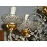 ANTICO LAMPADARIO Maria Teresa CRISTALLO Boemia 900 LEGNO ORO OLD HANGING LAMP