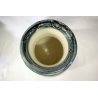VASO Turi D'ALBISSOLA CERAMICA SMALTATA FIORI GRIGIO STRIATO ROSSO NERO POTTERY