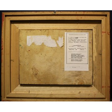 QUADRO DIPINTO TECNICA MISTA TELA Cozzi 1983  IPERCROMATISMO ASTRATTO PAESAGGIO 