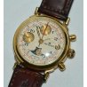 ANTICO OROLOGIO POLSO Pryngeps CHRONO Valjoux 7768 FASI LUNARI PLAQUE OR WATCH