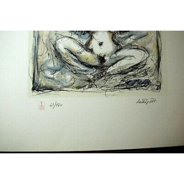  DISEGNO DIPINTO STAMPA GIANNI CASTAGNETO TORINO NUDO EROTICO DONNA 42/160 