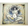  DISEGNO DIPINTO STAMPA GIANNI CASTAGNETO TORINO NUDO EROTICO DONNA 41/160 