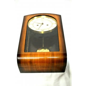 ANTICO OROLOGIO PENDOLO efbe MURO MECCANICO EPOCA 60/70 OLD WALL CLOCK PENDULUM