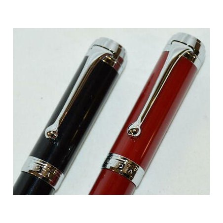 Aurora COPPIA PENNA SFERA Pubblicità Automobile LANCIA ROSSO NERO BALLPOINT PEN