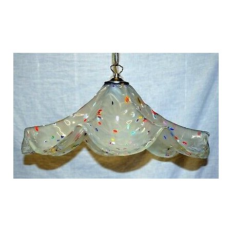 GRANDE LAMPADARIO FAZZOLETTO FIORE LA MURRINA FAZZOLETTO MURANO DESIGN LAMP OLD