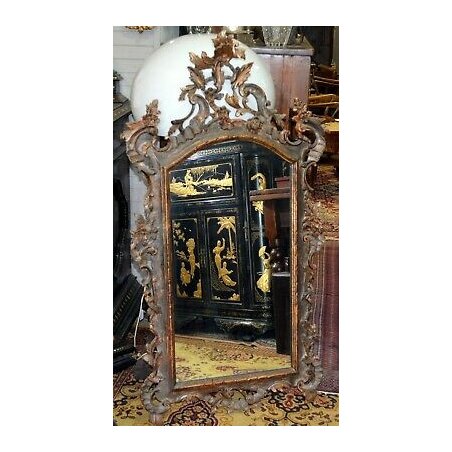 ANTICA SPECCHIERA LIBERTY 900 CORNICE SPECCHIO OLD GOLDEN MIRROR LEGNO QUADRO 