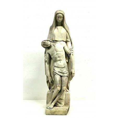 SCULTURA TUTTOTONDO MARMO BIANCO Lorenzo dal Torrione  MARIA MADRE GESU' '900 