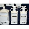 9pz SET ANTICHI ALBARELLI CUCINA PORTASPEZIE BARATTOLI CERAMICA CECOSLOVACCHIA 