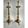Coppia di candelabri in ottone