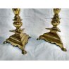 Coppia di candelabri in ottone