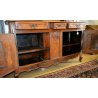 ANTICA CREDENZA ALZATA Luigi XV PROVENZALE MORBIER legno NOCE INTARSIATO 1800